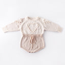 Baby handmade love sweater, knitted sweater, long sleeved jumpsuit, bag, buttocks, sweatshirt, crawling suit - V.I.P Digital Presence