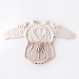 Baby handmade love sweater, knitted sweater, long sleeved jumpsuit, bag, buttocks, sweatshirt, crawling suit - V.I.P Digital Presence