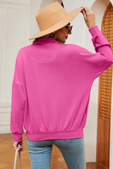Autumn and winter new solid color zipper long sleeved loose pullover sweatshirt jacket for women - V.I.P Digital Presence