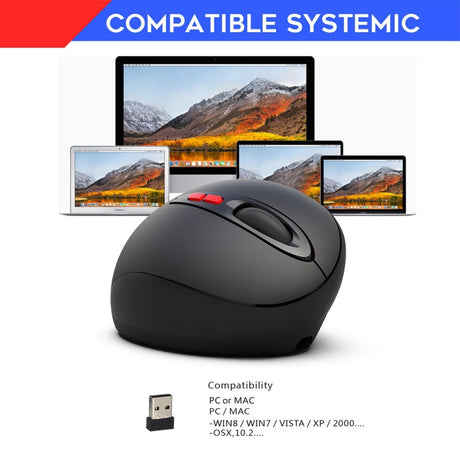 2.4G wireless mouse rechargeable vertical mouse with 7 buttons ergonomic design - V.I.P Digital Presence