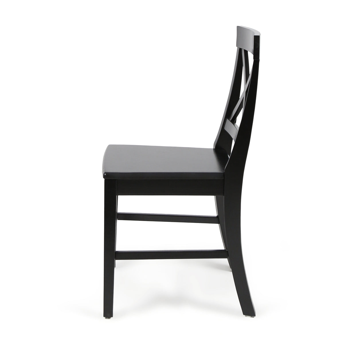 Roshan Farmhouse Acacia Wood Dining Chairs, Black (Set of 2) - V.I.P Digital Presence