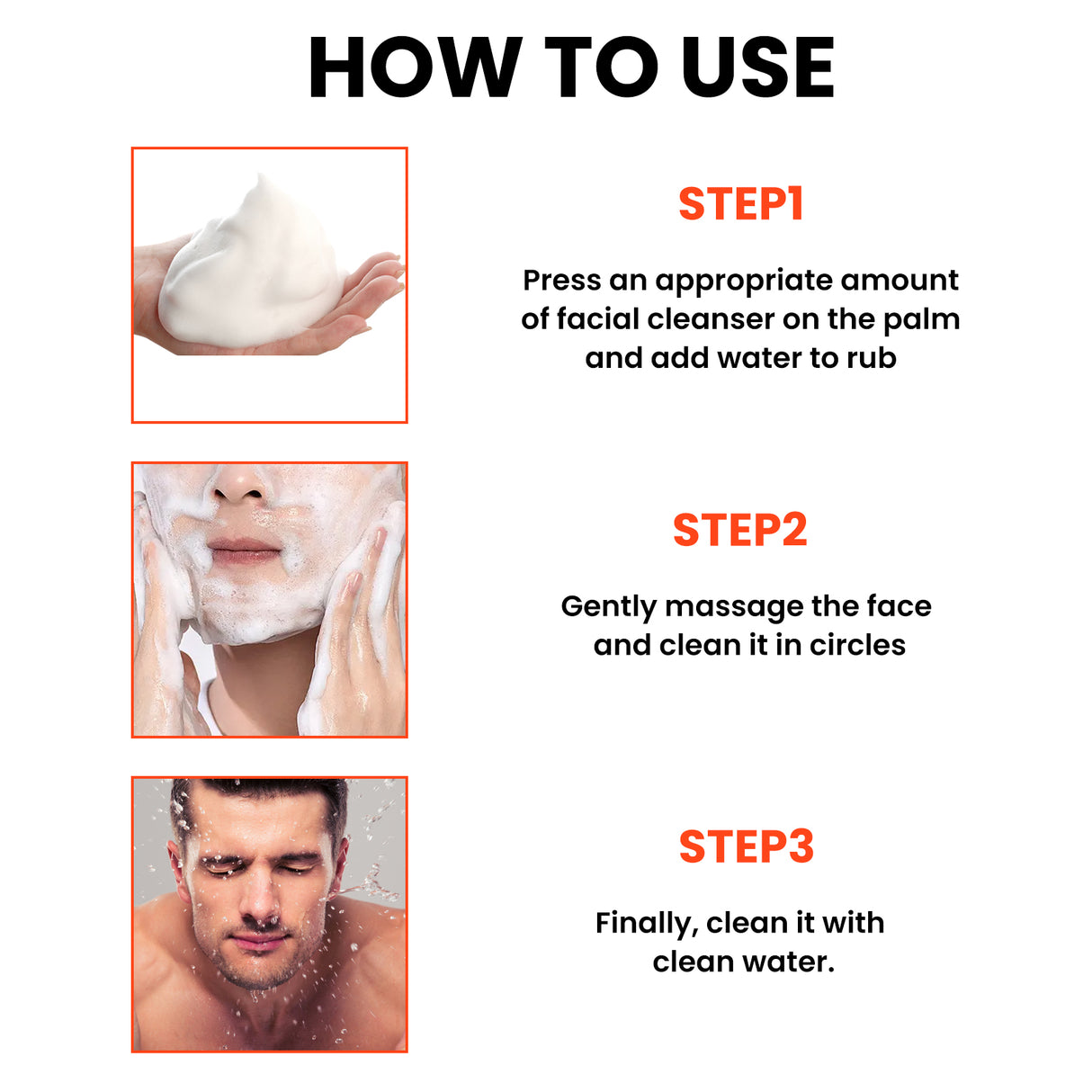Men's Volcanic Face Wash, Acne Blackhead Face Deep Clean Pores And Oil Control - V.I.P Digital Presence