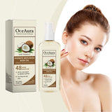 Aceite corporal hidratante, calmante y nutritivo para masaje diario con aceite de coco.