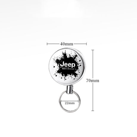 Outdoor equipment high elasticity telescopic steel wire rope keychain anti loss and anti-theft telescopic keychain - V.I.P Digital Presence