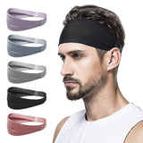Headbands for sports, hairbands for basketball, outdoor cycling, men's and women's anti sweating, aerobic fitness, yoga, widened sweat absorbing headscarf - V.I.P Digital Presence
