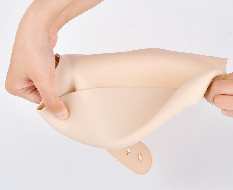 Bolsa de arroz de silicona para bebé, babero de bolsa de arroz para bebé, toalla de saliva para bebé, bolsa bucal impermeable, sin lavado y a prueba de aceite 