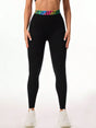 Letter Printed High Waist Active Leggings - V.I.P Digital Presence
