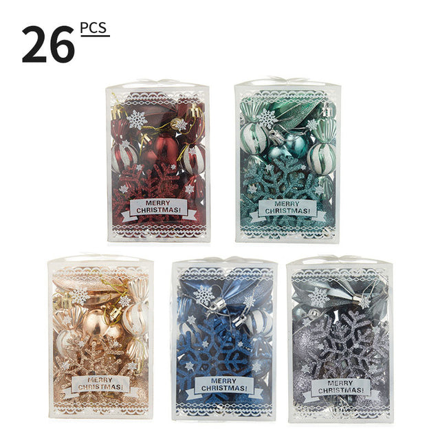 Christmas Ball Set 6cm Painted Alien Ball Powder Snowflake Set Box Christmas Supplies - V.I.P Digital Presence