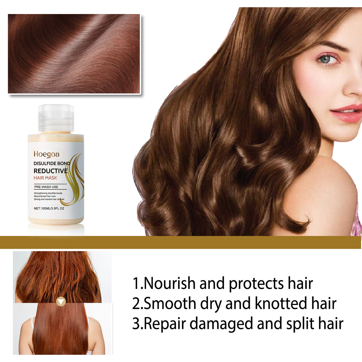 Disulfide Bond Reductive Hair Mask, Repair Dry Hair And Frizzy Hair Damaged Strong Supple Hair Mask - V.I.P Digital Presence