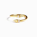 925 Sterling Silver Inlaid Zircon Bypass Ring - V.I.P Digital Presence