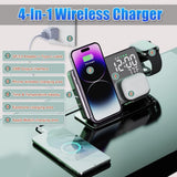 15W Four in One Wireless Charging Clock LED Digital Display Alarm Clock Temperature Display Wireless Charging - V.I.P Digital Presence