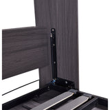 Full Size Murphy Bed with Wardrobe and Drawers, Storage Bed, can be Folded into a Cabinet, Gray - V.I.P Digital Presence