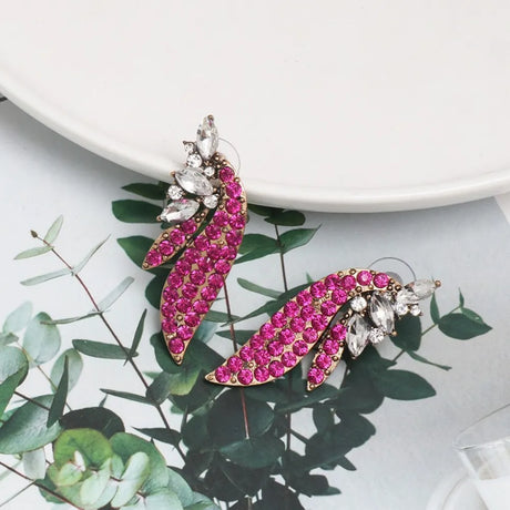 Alloy Glass Stone Stud Earrings - V.I.P Digital Presence