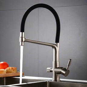 All copper three in one water purifier faucet, household kitchen vegetable washing basin, universal pull, waterproof and splash proof - V.I.P Digital Presence