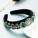 Hair Hoop Heavy Craft Retro Palace Feng Shui Drill Sponge Head Hoop Wide Side Baroque High Skull Top Hair Accessories - V.I.P Digital Presence