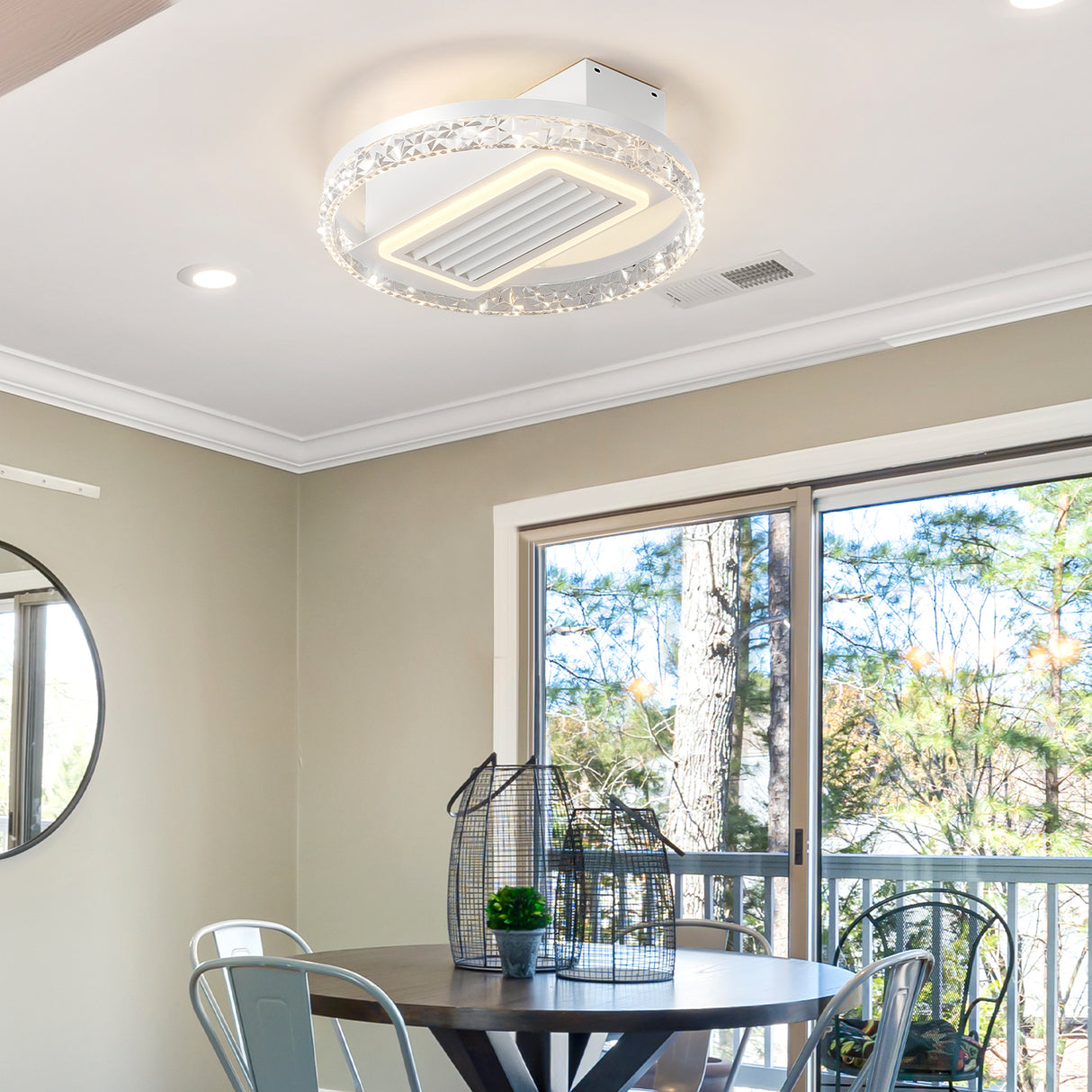 Bladeless Fan Lamp With Lights Dimmable  LED - V.I.P Digital Presence