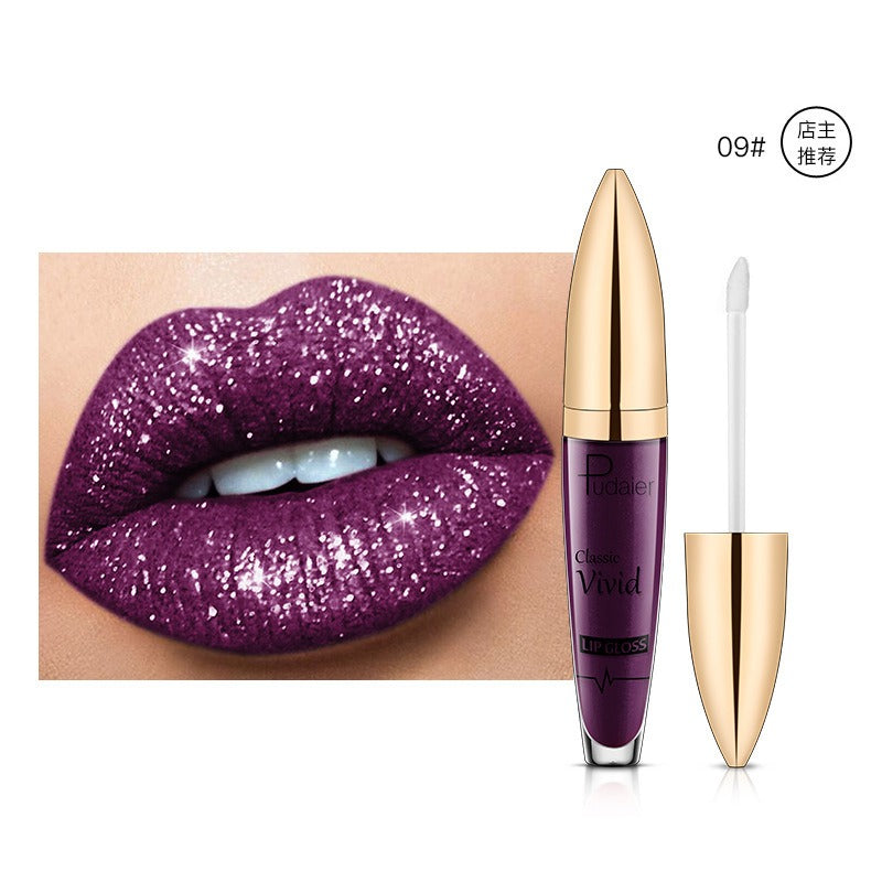 18 Colors Shiny Lip Gloss for Women Long Lasting Matte Glitter Liquid Lipstick Diamond Shiny Lip Gloss Waterproof Lip Makeup - V.I.P Digital Presence