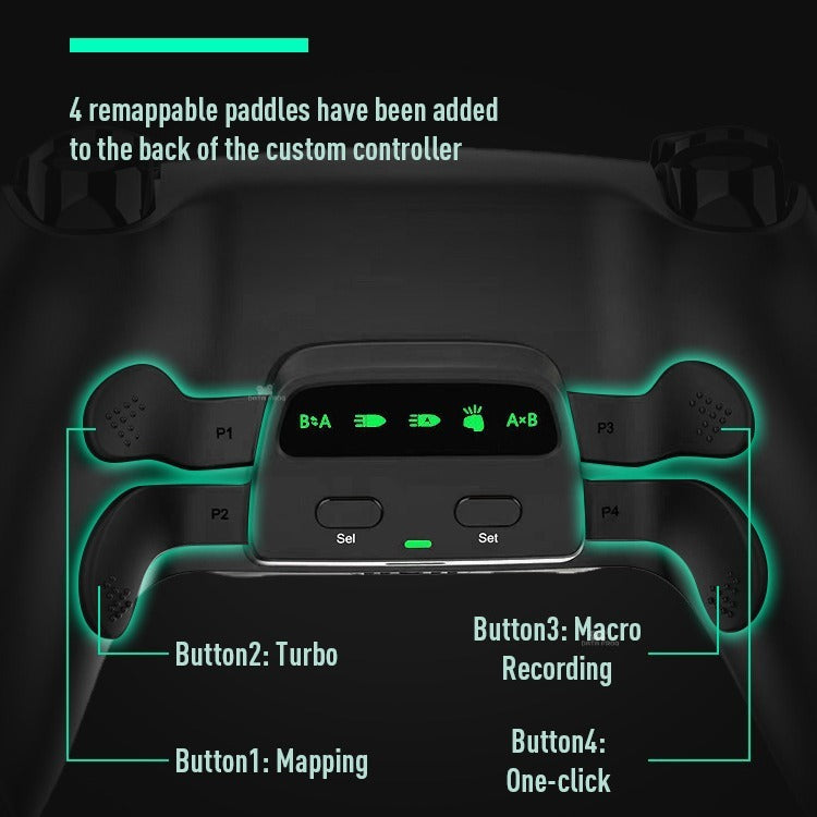 Suitable for PS5 Bluetooth gamepad Elite Four Back Key Programmable Custom Mapping Three Level Continuous Back Key - V.I.P Digital Presence