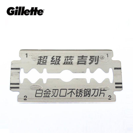 Gillette Super Blue Shaving Razor Blades For Men Stainless Steel double edge Shaver Blades (5 blades x 2 boxes) - V.I.P Digital Presence