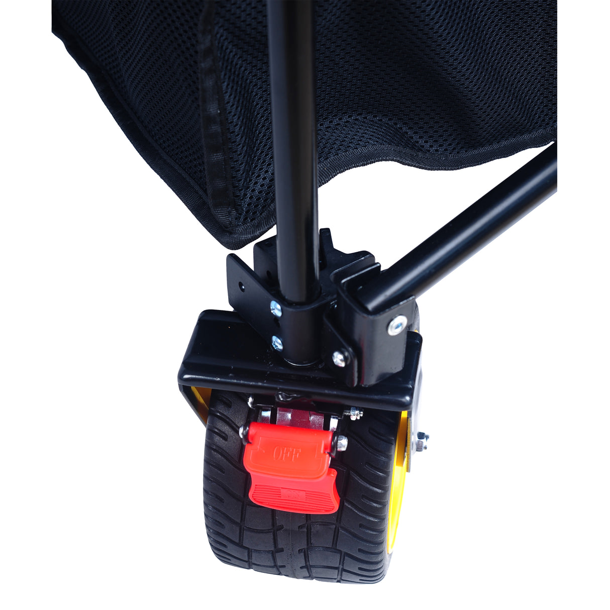 Big large capacity Folding cart Extra Long Extender Wagon Cart Folding Wagon Garden Shopping Beach Cart (black +orange) - V.I.P Digital Presence