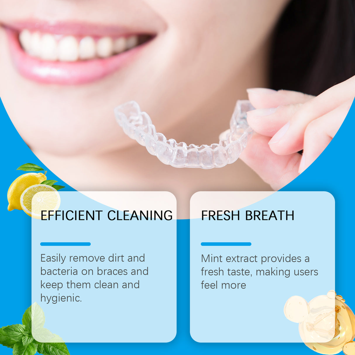 Denture Cleaner Spray, Denture Cleaner Cosmetic Teeth Denture Cleaner Spray Portable - V.I.P Digital Presence
