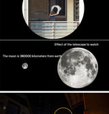60x60 Telescope High magnification low light night vision red film outdoor Golden Eagle Telescope with label - V.I.P Digital Presence