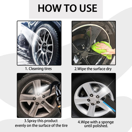 Tire Coating Agent, Automotive Tire Rim Brightening And Polishing Durable Maintenance Decontamination Cleaning Brightener - V.I.P Digital Presence