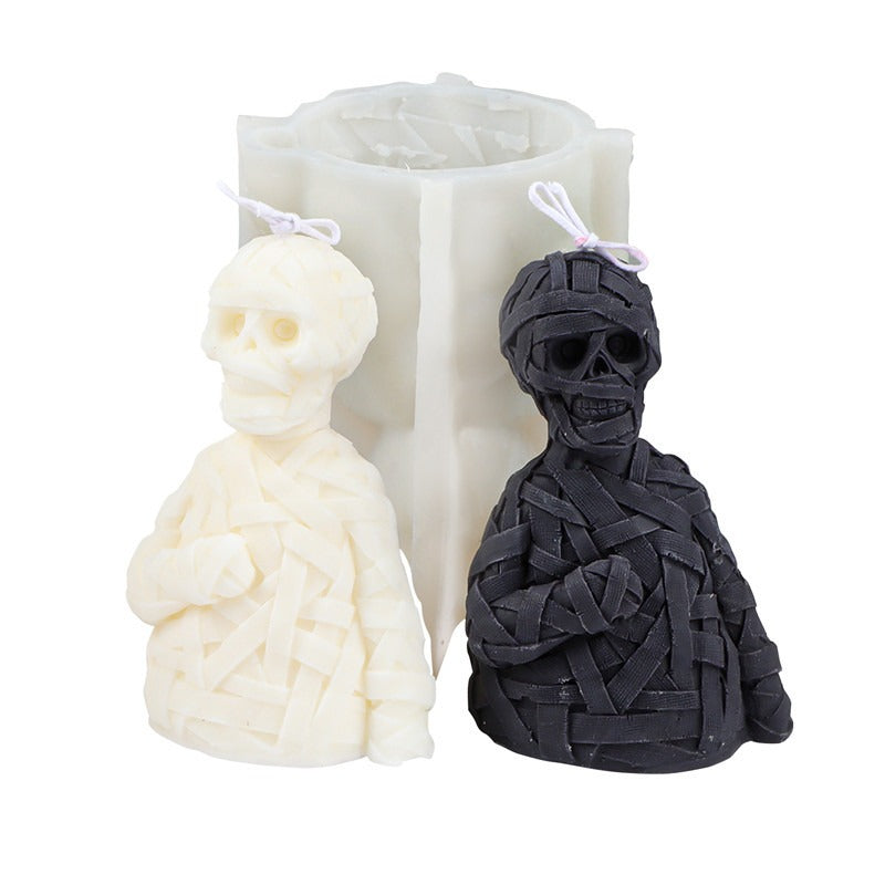 Gauze Zombie Skull Halloween Silicone Candle Mold Aromatherapy Plaster Holiday Atmosphere Decoration - V.I.P Digital Presence