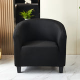 Elastic solid color semi-circular sofa cover, internet cafe, sand caf é, hotel leisure booth, all inclusive, single sofa chair cover - V.I.P Digital Presence