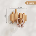 Coat Racks Wall Hanging Wall Entry Door Porch Hanging Scarf Coat Rack Perforated Solid Wood Creative Piano Keys Clothes Hook - V.I.P Digital Presence