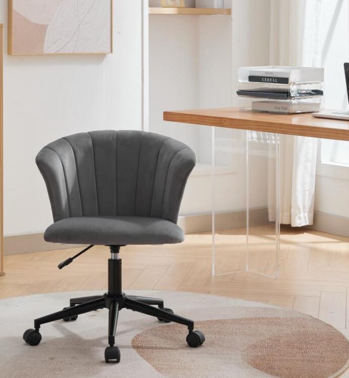 Home Office Chair, Velvet Fabric Swivel Flower Shape Computer Desk Chair for Home Office or Bedroom - V.I.P Digital Presence