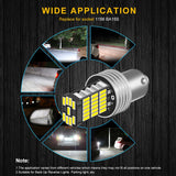 2pcs P21W 1156 BA15S LED Bulbs Car Lights Turn Signal Reverse Brake Light R5W 4014 LEDs 12V DC Automobiles Lamp DRL for Skoda - V.I.P Digital Presence