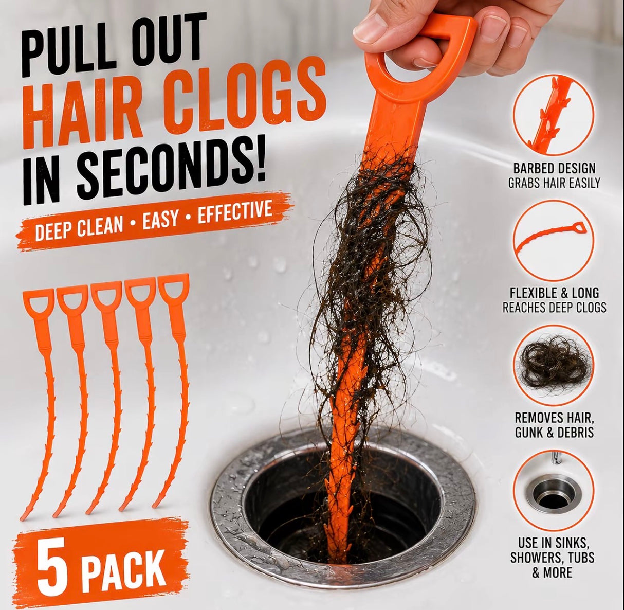 SnakePro Drain Clog Remover