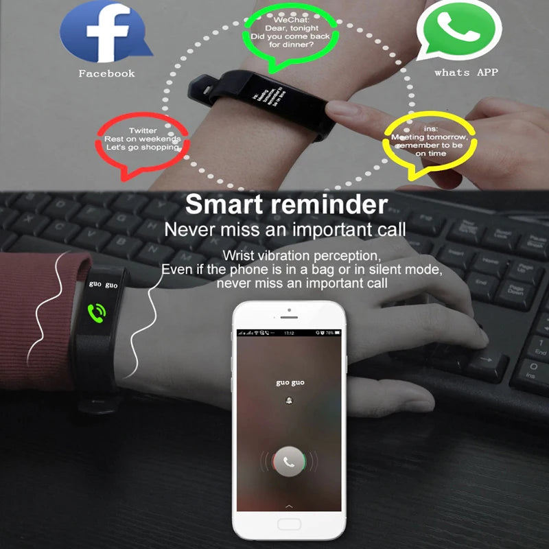 Smart Watch Men Women Heart Rate Monitor Blood Pressure Fitness Tracker Smartwatch Sport Watch - V.I.P Digital Presence