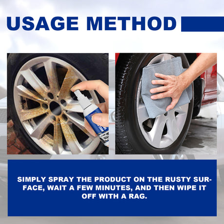 Rust Remover Spray, Car Wheel Reconditioning Rust Removal Paint Polishing Cleaning Decontamination Spray - V.I.P Digital Presence