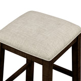 TOPMAX 4 Pieces Counter Height Table with Fabric Padded Stools, Rustic Bar Dining Set with Socket, Brown - V.I.P Digital Presence