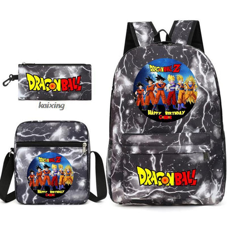 Youth Dragon Ball Backpack Student Shoulder Bag Travel Bag 3-Piece Set - V.I.P Digital Presence