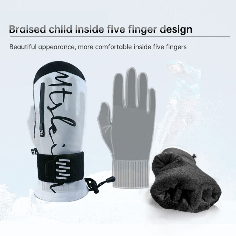 Snow season built-in wrist ski gloves men and women veneer to keep warm and shock absorption touch screen ski gloves - V.I.P Digital Presence