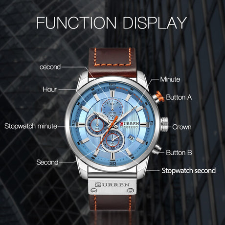 Watch Top Brand Man Watches with Chronograph Sports Waterproof Clock Man Watches Military Luxury Men's Watch Analog Quartz - V.I.P Digital Presence