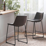 Vintage Style Brown 24-Inch Counter Stool (Set of 2) - V.I.P Digital Presence