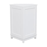 White Bathroom Cabinet Triangle Corner Storage Cabinet with Adjustable Shelf Modern Style MDF Board - V.I.P Digital Presence