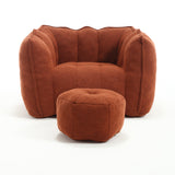 Soft Bean Bag Chair with High Resilient Foam(Chips)for living room and bedroom Comfortable Square Lazy Sofa with  Footstool - V.I.P Digital Presence