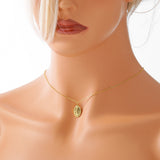 Gilded Virgin Mary necklace for women 925 sterling silver Virgin Mary coin collarbone chain - V.I.P Digital Presence