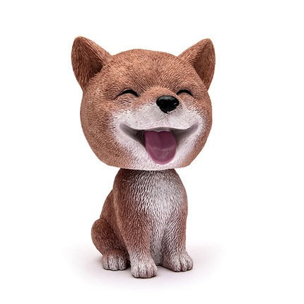 Cute doll decorations in the car, resin bobblehead dog animal bulldog, creative cute car ornaments - V.I.P Digital Presence
