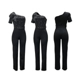 Sleeveless One-Piece Pants - European and American Style Off-the-Shoulder Short Sleeve Slim Fit - V.I.P Digital Presence