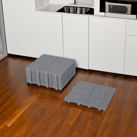 12 x 12 inch gray interlocking deck tiles, plastic waterproof, weighing up to 6613 pounds, with a rose pattern pack of 12 - V.I.P Digital Presence