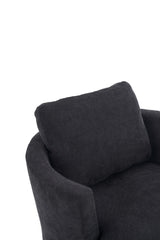 Rotating bucket chair living room comfortable circular sofa chair 360 degree rotating bucket chair armchair (black) - V.I.P Digital Presence