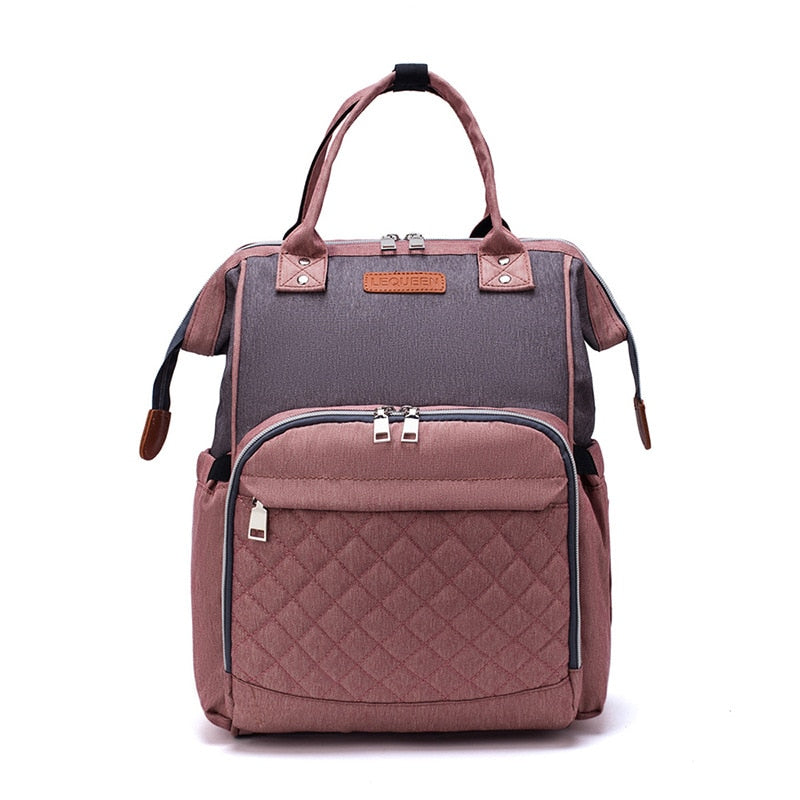 Lequeen Brand Diaper Bag Large Capacity USB Mummy Bag Travel Backpack Designer Nursing Bag for Baby Care - V.I.P Digital Presence