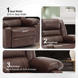 Breathable Leather Massage Recliner Chair Manual Living Room Reclining Sofa - V.I.P Digital Presence