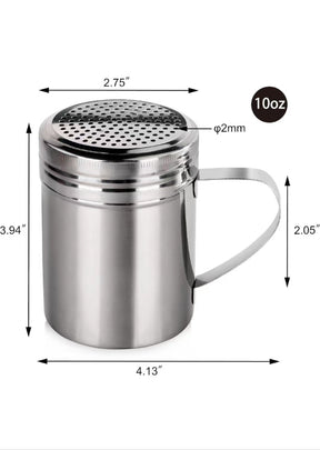 304 stainless steel powder dispenser 127 hole curved handle seasoning barbecue can kitchen supplies - V.I.P Digital Presence